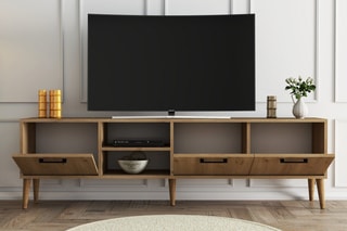 Meuble TV 3 abattants - 180 x 53 x 35 cm