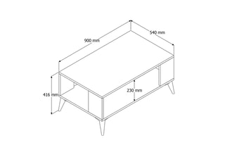Table basse Authentic 2060 - 90 x 41,6 x 54 cm