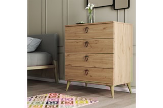 Commode 4 tiroirs Versa - 80 x 90,8 x 45 cm