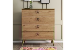 Commode 4 tiroirs Versa - 80 x 90,8 x 45 cm