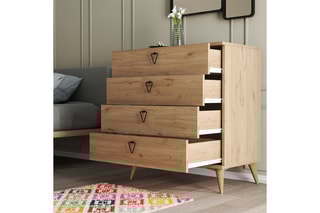 Commode 4 tiroirs Versa - 80 x 90,8 x 45 cm