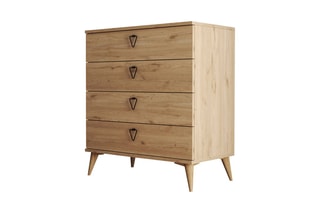 Commode 4 tiroirs Versa - 80 x 90,8 x 45 cm