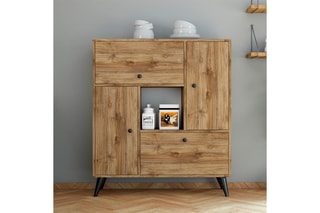Meuble de rangement 4 portes - 105 x 120 x 35 cm
