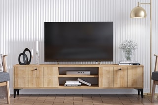 Meuble TV 2 abattants - 180 x 55 x 31 cm