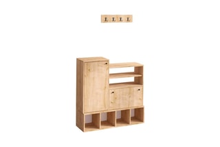 Meuble à chaussures 3 portes Wess - 100 x 35 x 120 cm