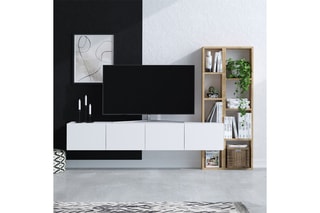 Meuble TV Pana 4 portes - 182 x 25 x 32 cm