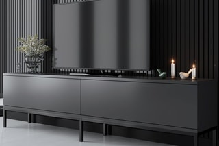 Meuble TV 2 portes Lord - 180 x 47 x 30 cm