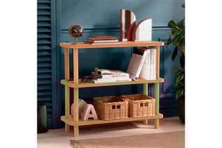 Bibliothèque en bois de charme Step - 80 x 75 x 28 cm