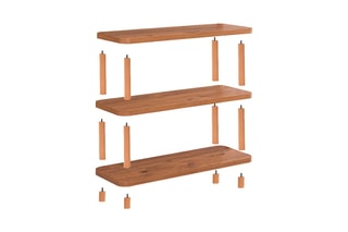Bibliothèque en bois de charme Step - 80 x 75 x 28 cm