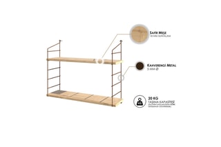 Etagère murale Armoni -  72 x 58 x 20 cm