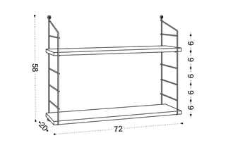Etagère murale Armoni -  72 x 58 x 20 cm