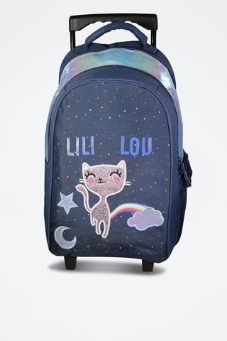 Sac à dos roulettes Lili Lou - Bleu marine