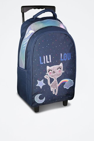 Sac à dos roulettes Lili Lou - Bleu marine