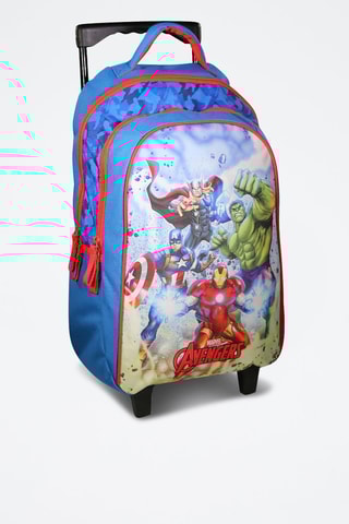 Sac à dos à roulettes Avengers Marvel - Bleu roi et rouge