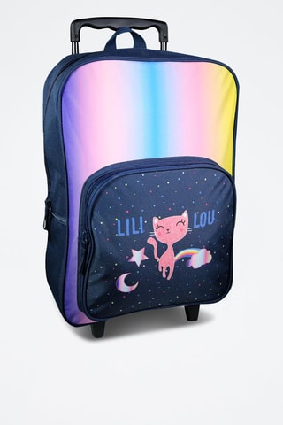 Sac à dos roulettes Lili Lou - Bleu marine