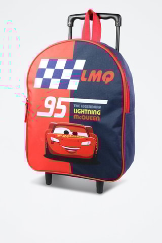 Sac à dos à roulettes Cars Disney - Bleu marine et rouge