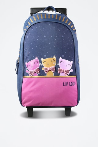Sac à dos à roulettes Lili Lou - Bleu marine