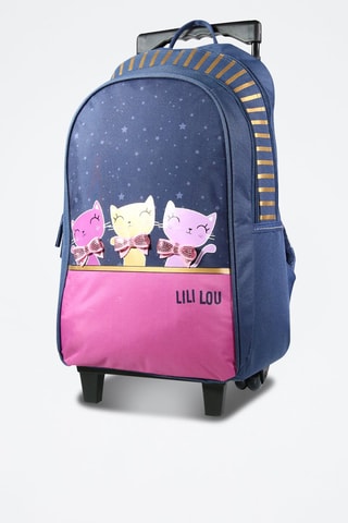 Sac à dos à roulettes Lili Lou - Bleu marine