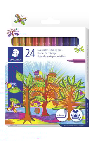24 feutres coloriage pointe moyenne