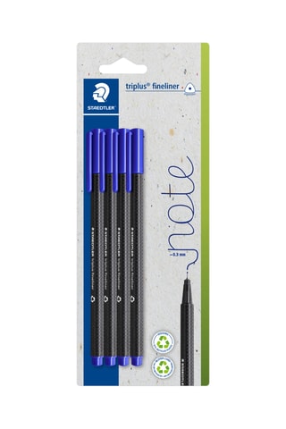 4 feutres Triplus® fineliner 334 - Bleu