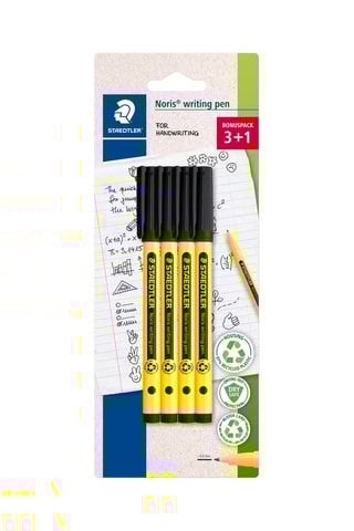 4 feutres d'écriture Noris® writing pen 307 - Noir