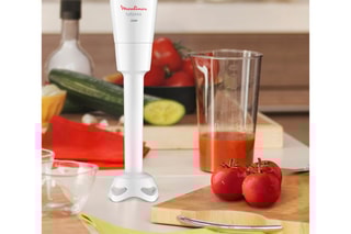 Mixeur plongeant avec lames en acier inoxydable Turbomix - 800 ml - 350 W - Blanc
