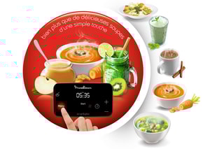Blender chauffant Soup&plus - 2 l - 1000 W - Gris