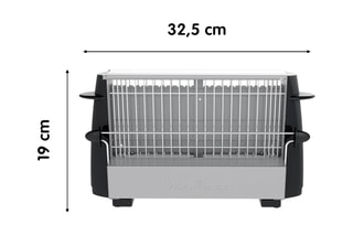 Grille-pain Vintage - 760 W - 1 fente - Gris