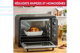 Four à poser chaleur tournante Optimo - 39 l - Noir