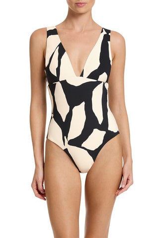 Maillot 1 pièce coques Fiore - Noir - Jets