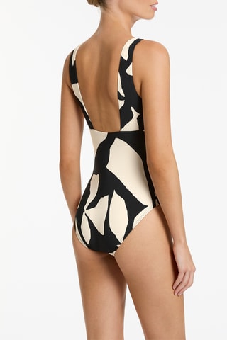 Maillot 1 pièce coques Fiore - Noir - Jets