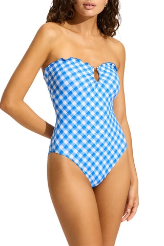 Maillot 1 pièce coques Ciao Bella - Bleu roi - Seafolly