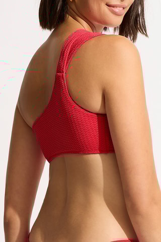 Haut de maillot asymétrique coques Seadive - Rouge - Seafolly