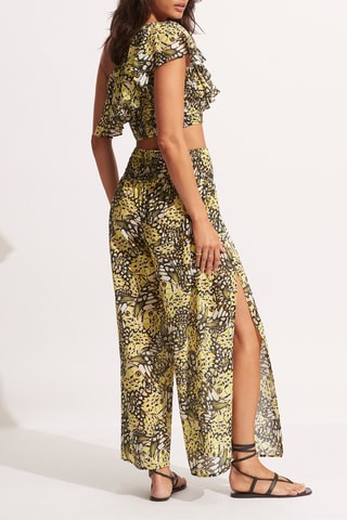 Pantalon de plage taille haute Take Flight - Vert citron - Seafolly