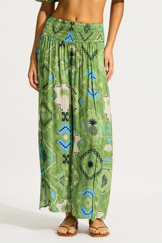 Pantalon de plage taille haute Kasbah - Vert - Seafolly