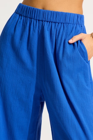 Pantalon de plage taille haute Beachedit - Bleu roi - Seafolly