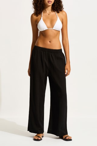 Pantalon de plage taille haute Beachedit - Noir - Seafolly