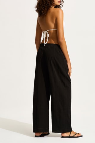 Pantalon de plage taille haute Beachedit - Noir - Seafolly