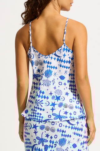 Top de plage en lin Corfu - Bleu roi - Seafolly