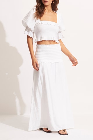 Crop top de plage Beachedit - Blanc - Seafolly