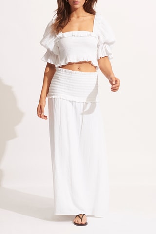 Crop top de plage Beachedit - Blanc - Seafolly