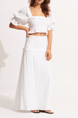 Crop top de plage Beachedit - Blanc - Seafolly