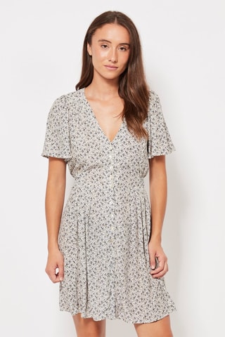 Robe patineuse Bleu clair et blanc