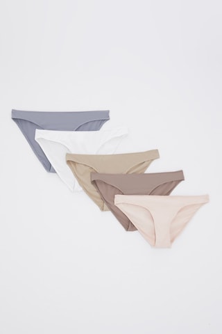 5 culottes - Blanc et rose