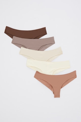 5 tangas - Blanc et marron