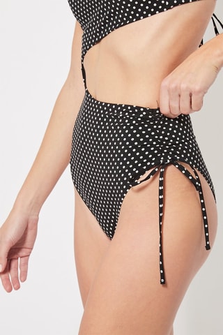 Maillot 1 pièce asymétrique coques Noir