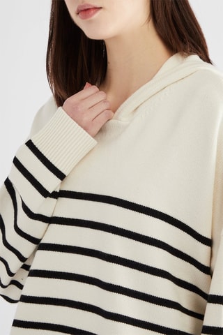 Pull à capuche - Ecru