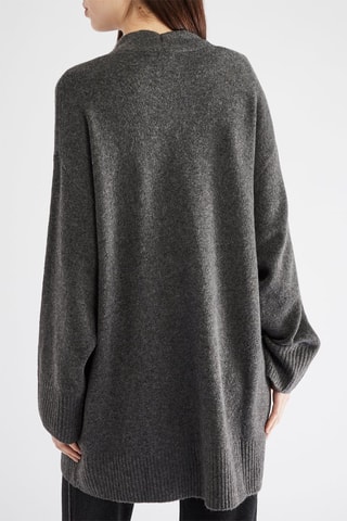 Gilet long - Gris foncé chiné