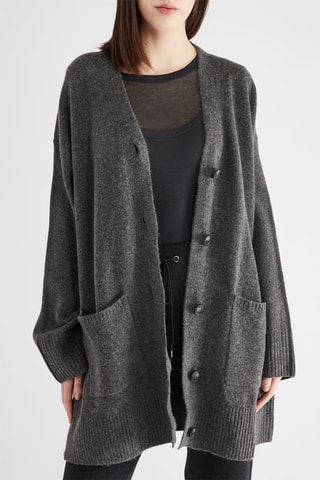 Gilet long - Gris foncé chiné