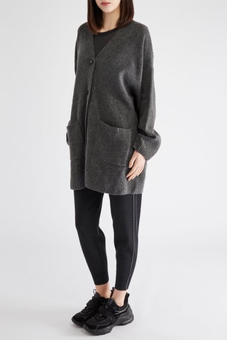 Gilet long - Gris foncé chiné